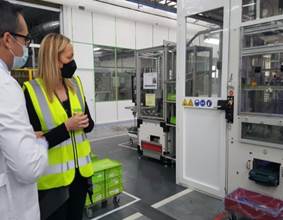 Marta Gastón visita la empresa Valeo Térmico